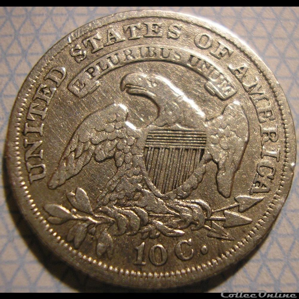 1836 Dime - 10 Cents 4 monnaie monde etat uni 1836 dime 10 cents
