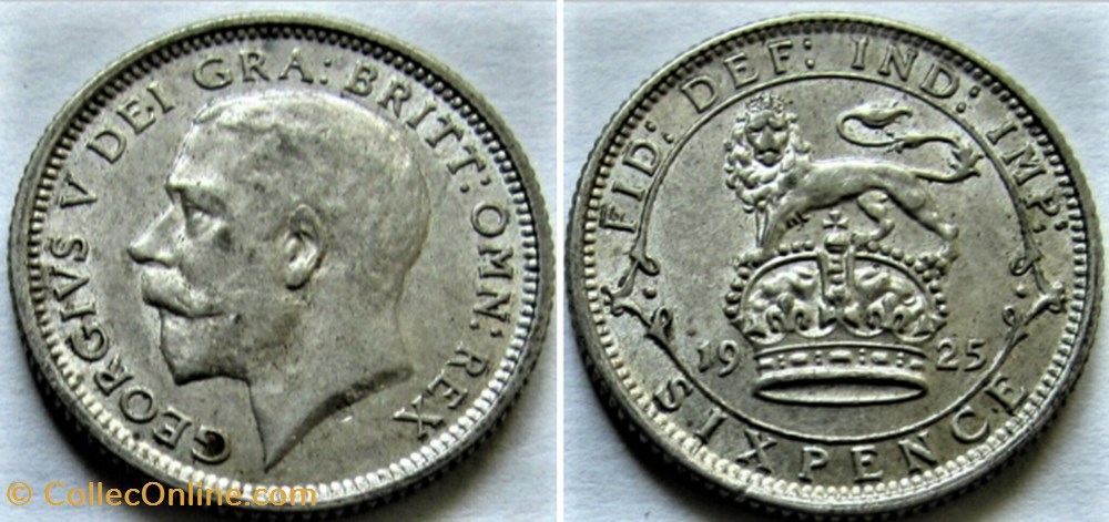 George V - 6 Pence 1925 - Great Britain monnaies monde royaume uni george v 6 pence 1925 great britain