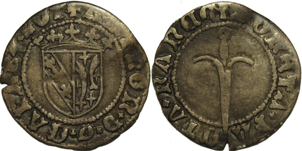 Antoine I, dit Le Bon - 1/2 Gros de Nancy, c.1508-44 - Duché de Lorraine monnaies europe medievale france feodales antoine i dit le bon 1 2 gros de nancy c 1508 44 duche de lorraine