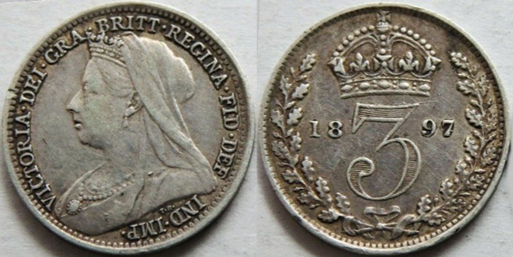 Victoria - 3 pence 1897 - Kingdom of Great Britain monnaies monde royaume uni victoria 3 pence 1897 kingdom of great britain