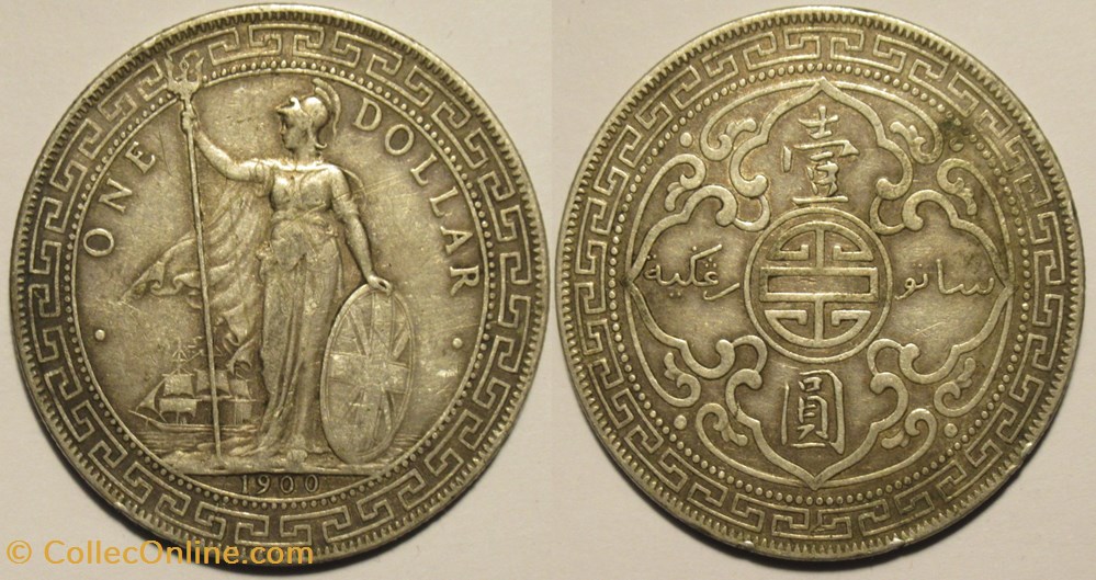 Victoria - One Trade Dollar 1900 - Bombay Mint monnaies colonies britanniques victoria one trade dollar 1900 bombay mint