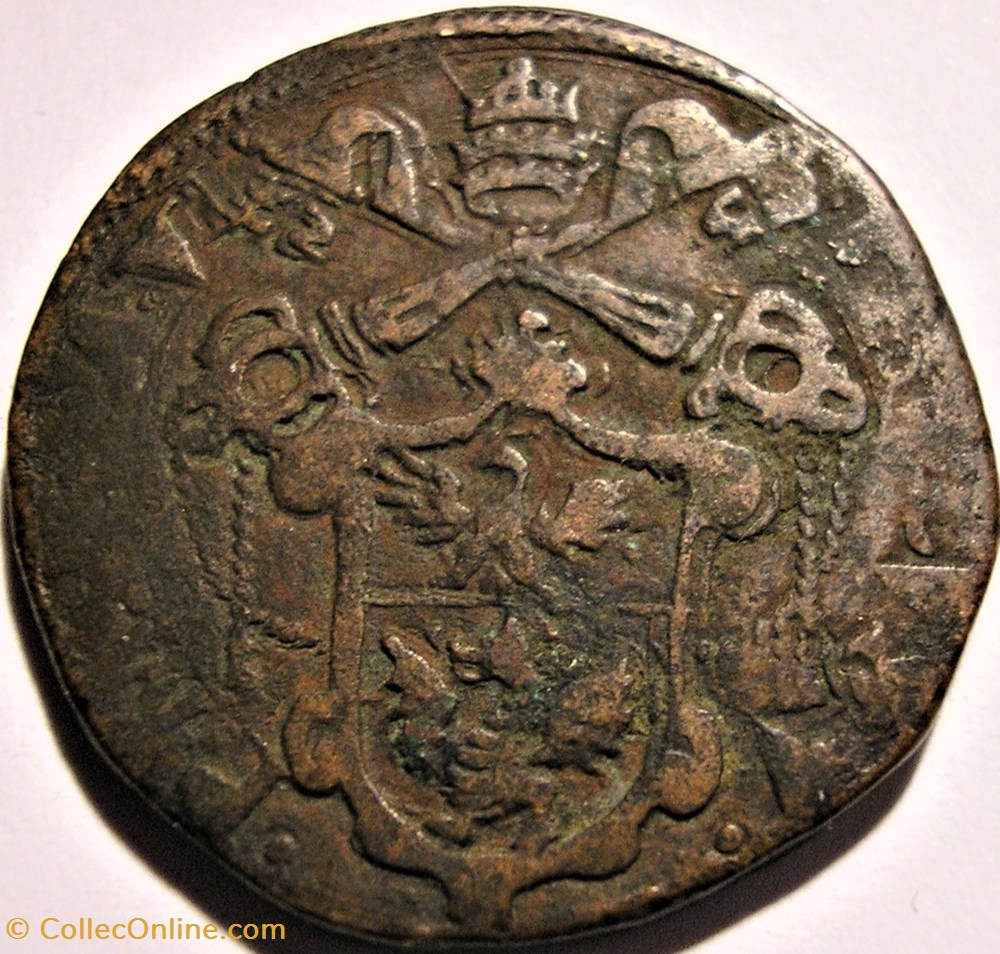 monnaies europe medievale etats pontificaux paul v pope mezzo baiocco 1611 an vi papal states