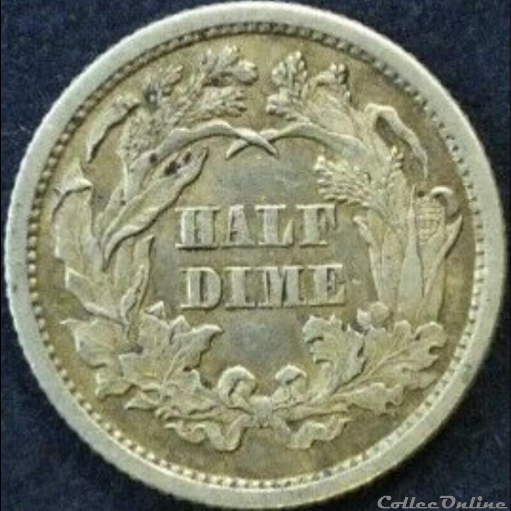 1870 Half Dime (ex.2) monnaies monde etats unis 1870 half dime ex 2