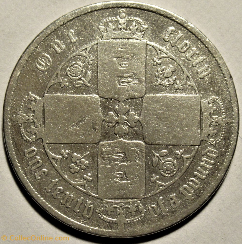 monnaies monde royaume uni victoria one florin 1865 kingdom of great britain