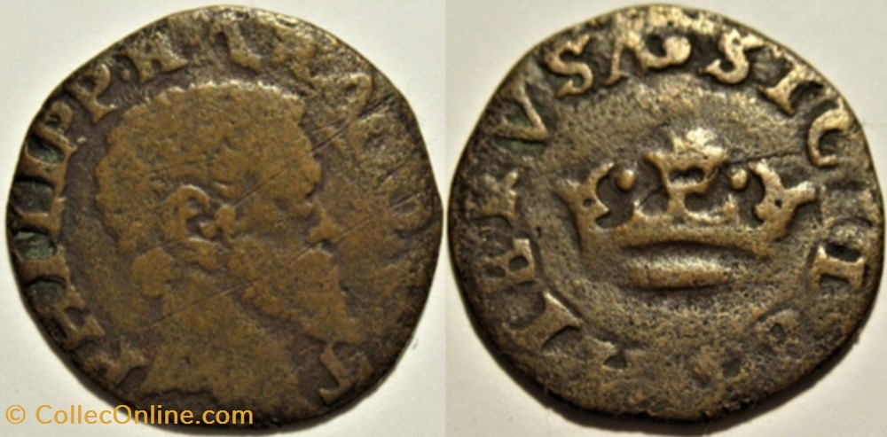 c.1556 Royaume de Naples, 2 Cavalli - Philippe II d'Espagne monnaies europe medievale c 1556 royaume de naples 2 cavalli philippe ii espagne