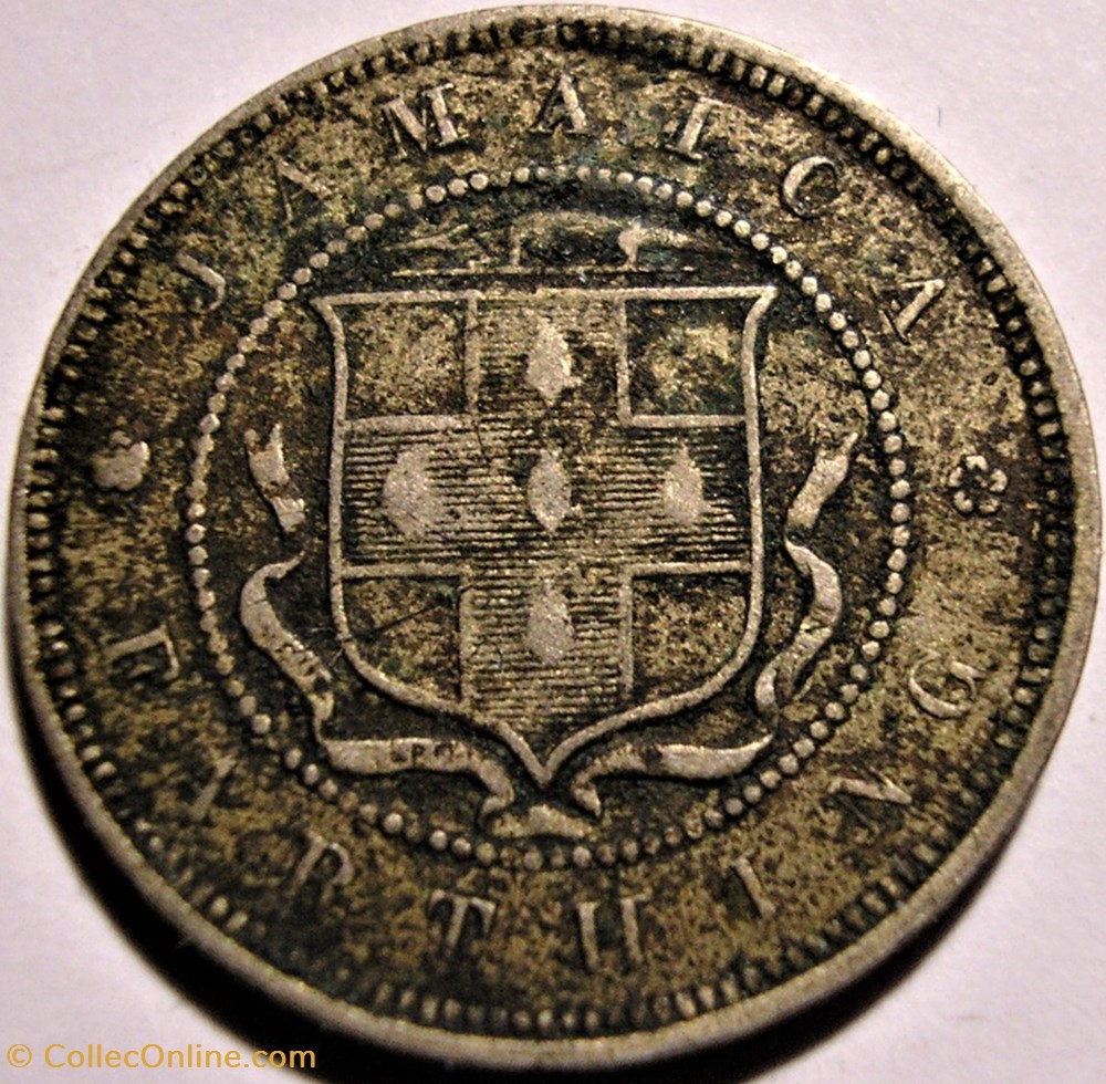 Victoria - One Farthing 1889 - Jamaica Island monnaie monde jamaique victoria one farthing 1889 jamaica island