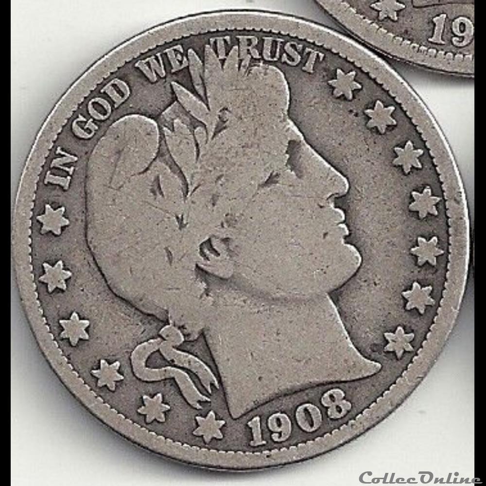 1908 New Orleans Half $ monnaie monde etat uni 1908 new orleans half