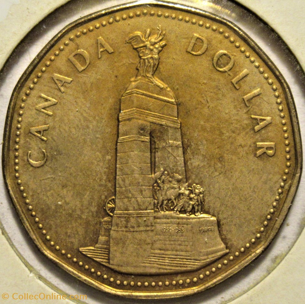 monnaies monde canada elizabeth ii one dollar 1994 national war memorial