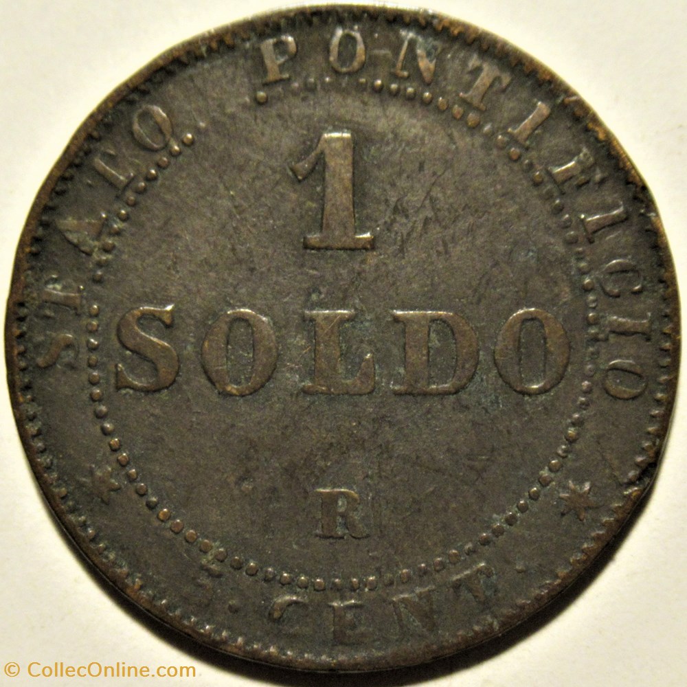 monnaies monde pio ix pope 1 soldo 1867 anno xxi roma vaticano
