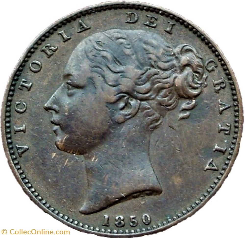 Victoria - One Farthing 1850 - Kingdom of Great Britain (ex.2) monnaies monde royaume uni victoria one farthing 1850 kingdom of great britain ex 2