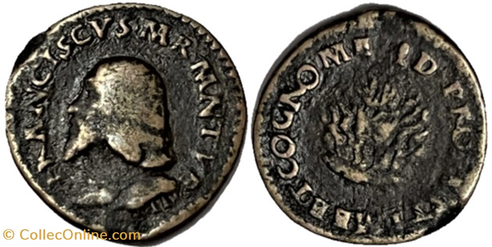 1484-1519, Quattrino with crucible - Francesco II Gonzaga (ex.2) monnaies europe medievale duche de mantoue 1484 1519 quattrino with crucible francesco ii gonzaga ex 2