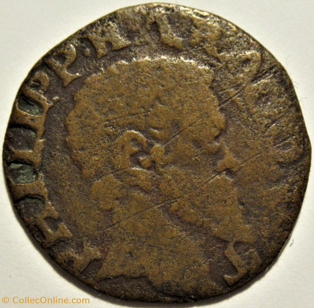 c.1556 Royaume de Naples, 2 Cavalli - Philippe II d'Espagne 2 monnaies europe medievale c 1556 royaume de naples 2 cavalli philippe ii espagne