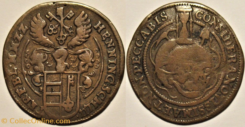 c.1600' Zellerfeld or Goslar, Germany - Rechenpfennig by Henning Schlüter monnaies paranumismatique jetons poids c 1600 zellerfeld or goslar germany rechenpfennig by henning schluter
