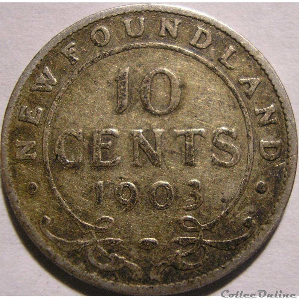 Edward VII - 10 Cents 1903 - Newfoundland monnaie monde canadum edward vii 10 cents 1903 newfoundland