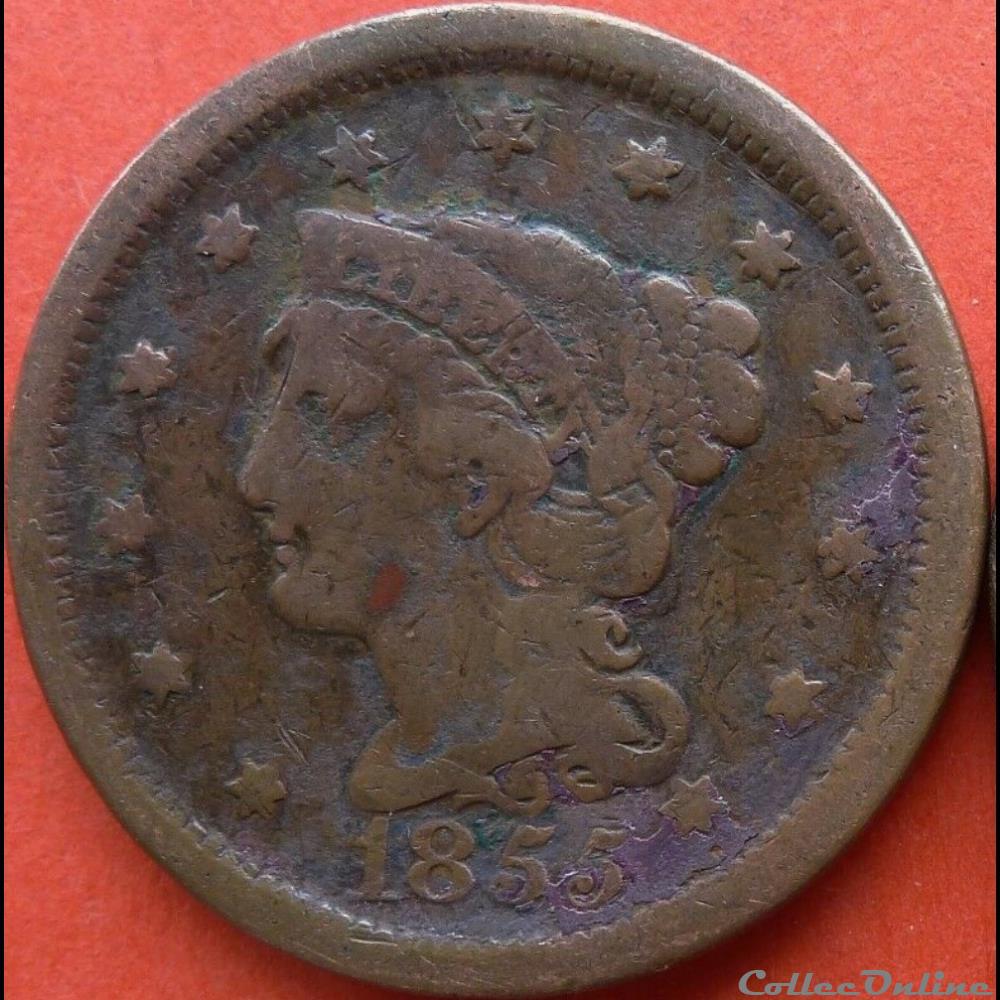1839-1857 Braided Hair Large Cent Good