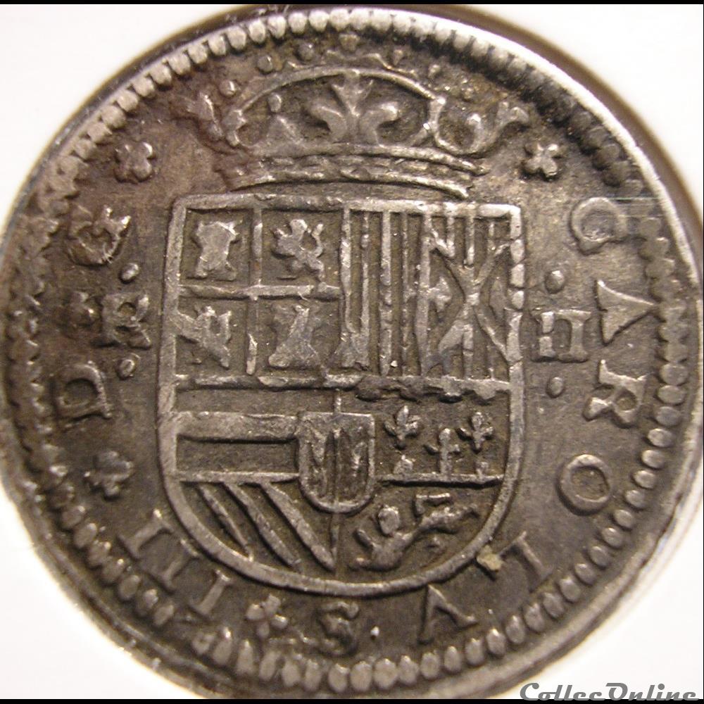 1708/7 Barcelona 2 Reales - Karl VI Habsburg - Pretendiente de España monnaies monde espagne 1708 7 barcelona 2 reales karl vi habsburg pretendiente de espana