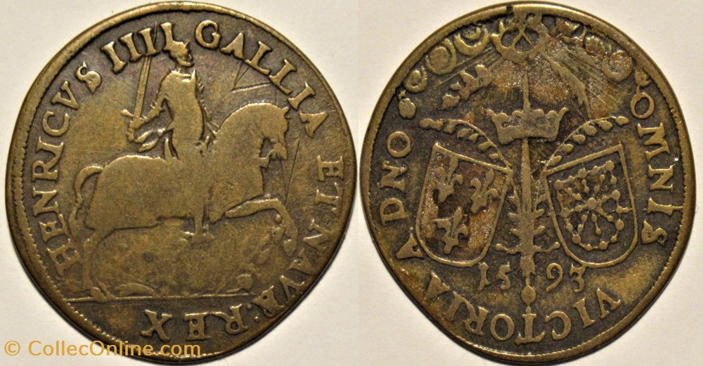 monnaies paranumismatique jetons poids henri iv a cheval 1593 jeton de nuremberg