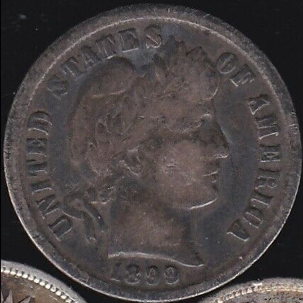 1899 Dime monnaies monde etats unis 1899 dime