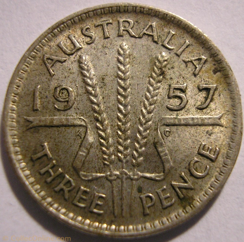 monnaie monde australie elizabeth ii 3 pence 1957 australia