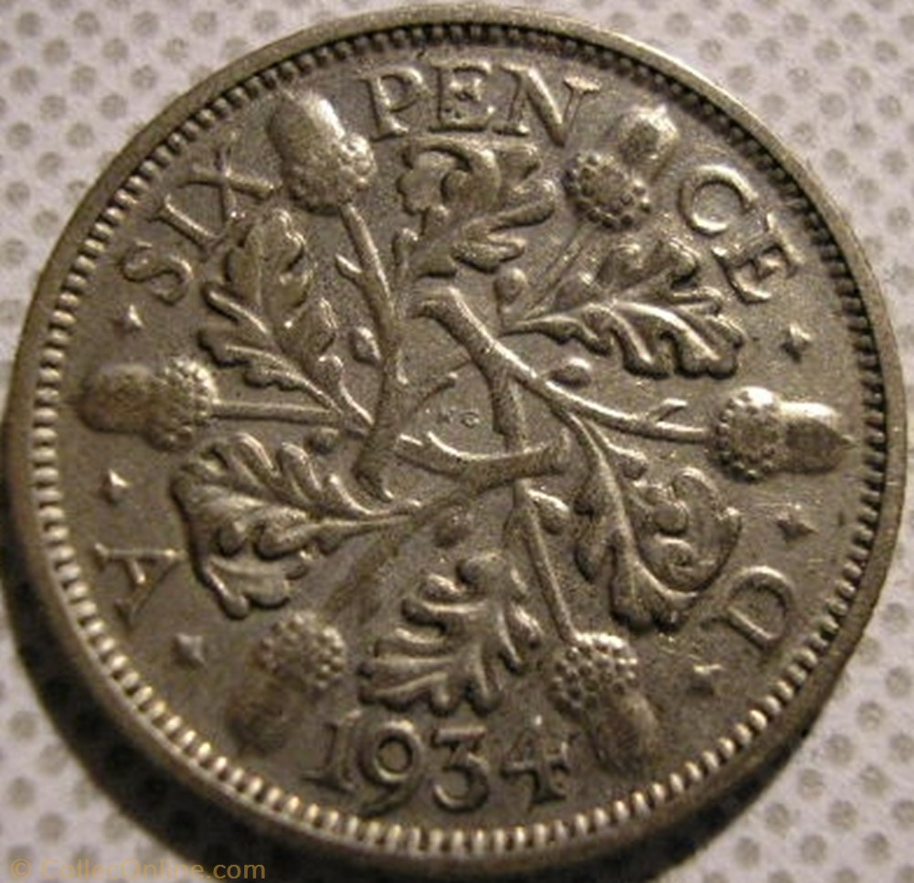 George V - 6 Pence 1934 - Great Britain monnaie monde royaume uni george v 6 pence 1934 great britain