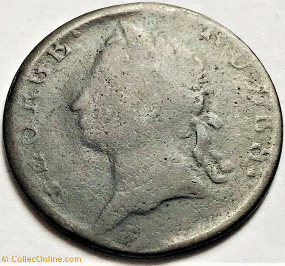1782 George III Rules - HalfPenny Token, North Wales - Ireland monnaies monde royaume uni 1782 george iii rules halfpenny token north wales ireland