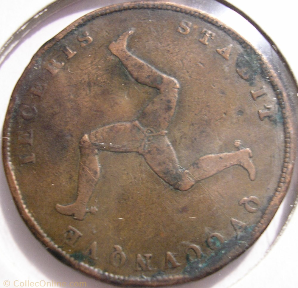 Victoria - 1 Penny 1839 - Isle of Man (ex.2) monnaie monde ile de victoria 1 penny 1839 isle of man ex 2