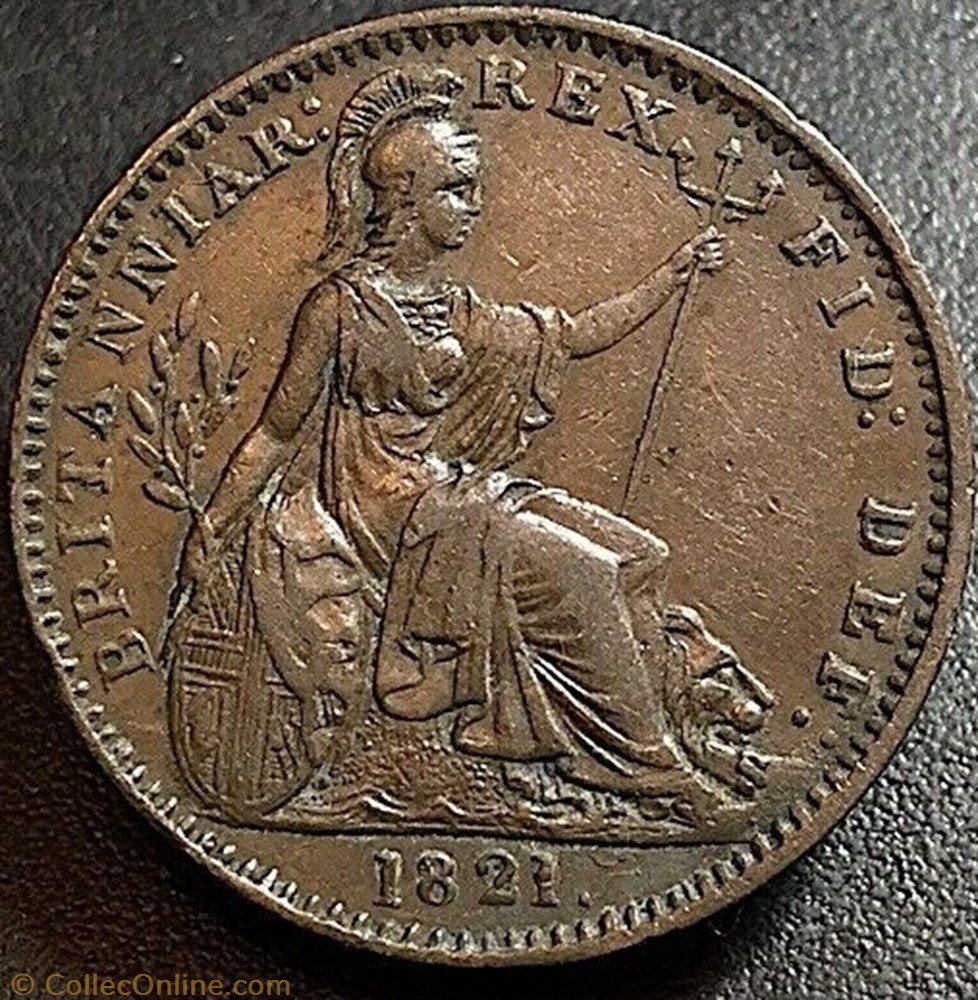 George IV - 1 Farthing 1821. Great Britain monnaie monde royaume uni george iv 1 farthing 1821 great britain