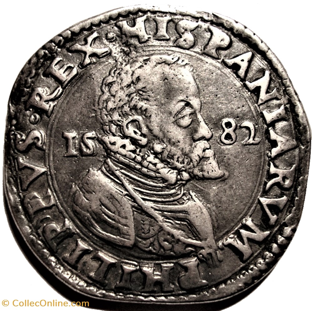 1582 Ducato di Milano, 1 Ducatone - Filippo II di Spagna 2 monnaies europe medievale duche de 1582 ducato di milano 1 ducatone filippo ii di spagna
