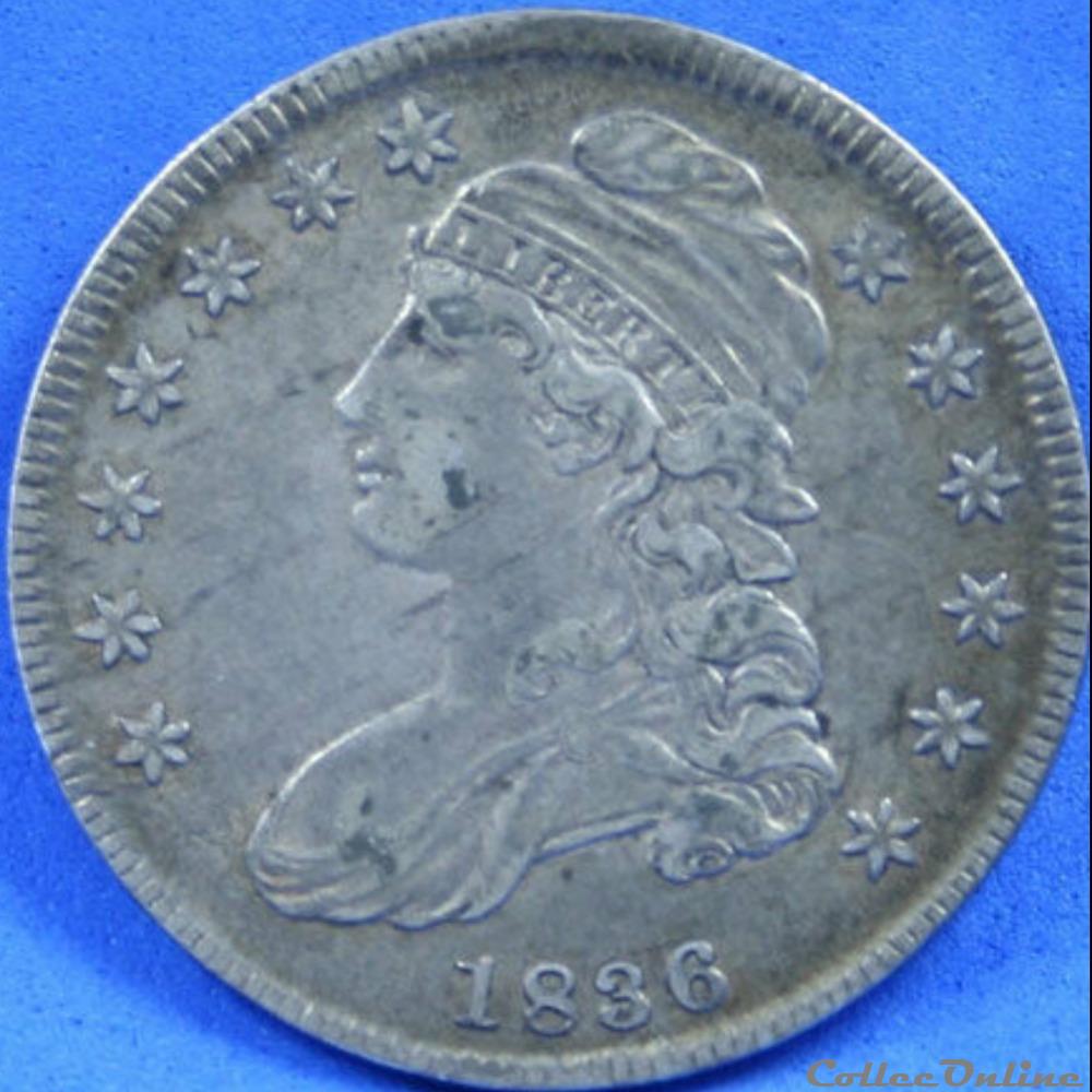 1836 Capped Bust Lettered Edge monnaie monde etat uni 1836 capped bust lettered edge