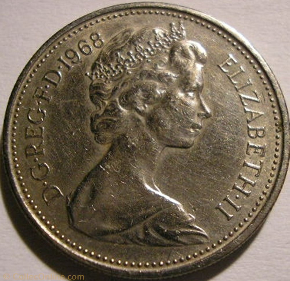 Elizabeth II - 5 New Pence 1968 - UK monnaie monde royaume uni elizabeth ii 5 new pence 1968 uk
