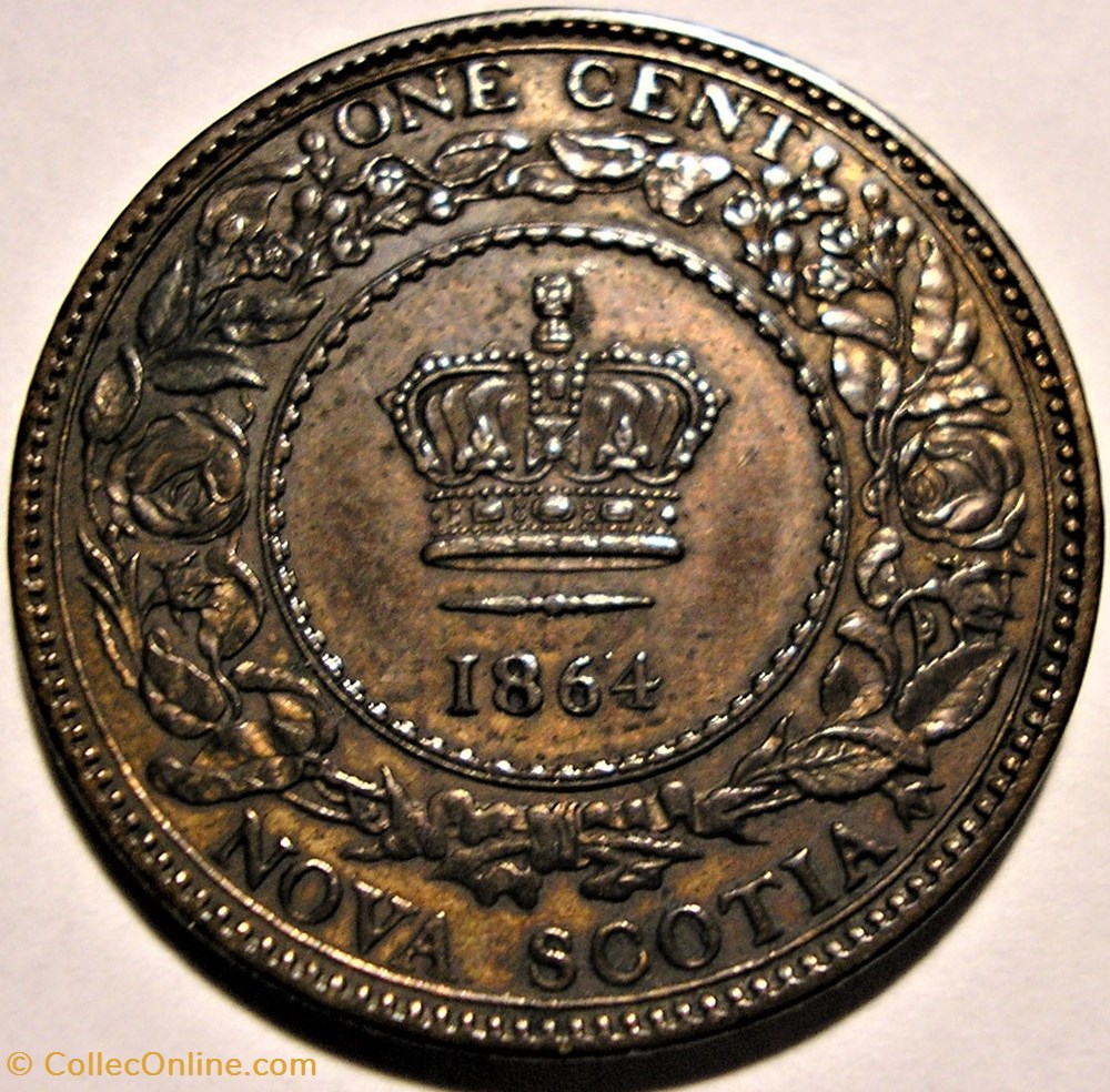 Victoria - One Cent 1864 - Nova Scotia (ex.2) 3 monnaie monde canadum victoria one cent 1864 nova scotia ex 2