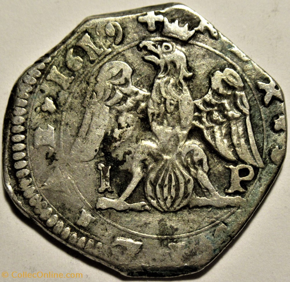 1619 Regno di Sicilia, 4 tarí Messina - Filippo III 3 monnaies europe medievale royaume de sicile 1619 regno di sicilia 4 tari messina filippo iii