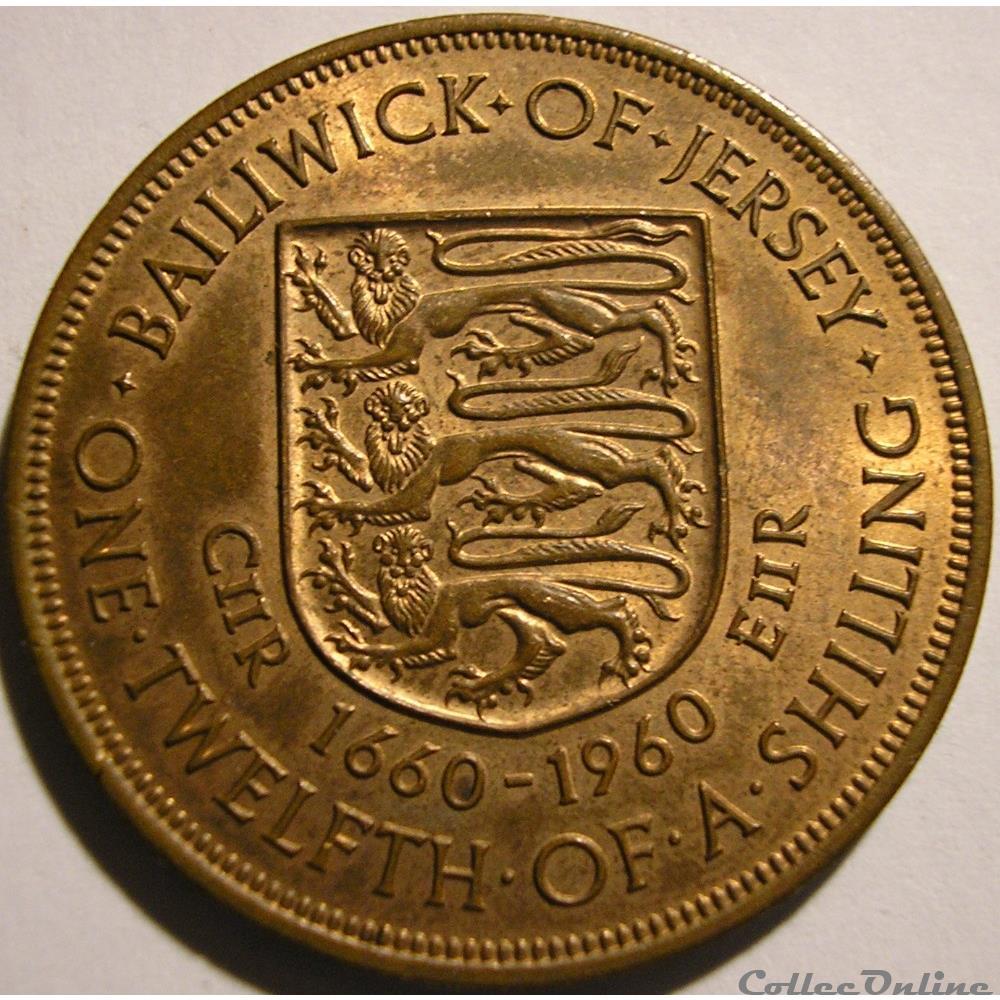States of Jersey - 1/12 Shilling 1660-1960 - Elizabeth II monnaie monde states of jersey 1 12 shilling 1660 1960 elizabeth ii