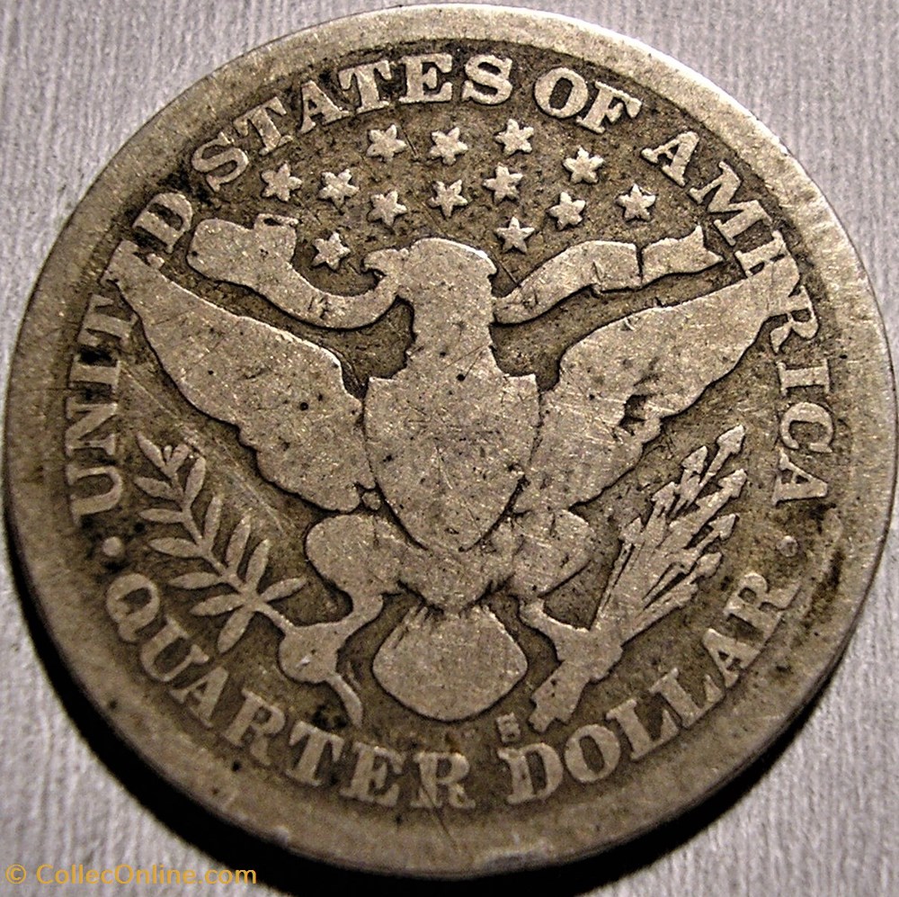 1897 San Francisco Quarter $ monnaie monde etat uni 1897 san francisco quarter