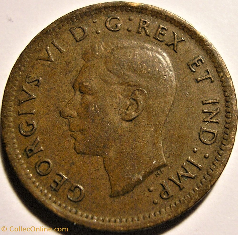 George VI - 1 Cent 1938 monnaie monde canadum george vi 1 cent 1938