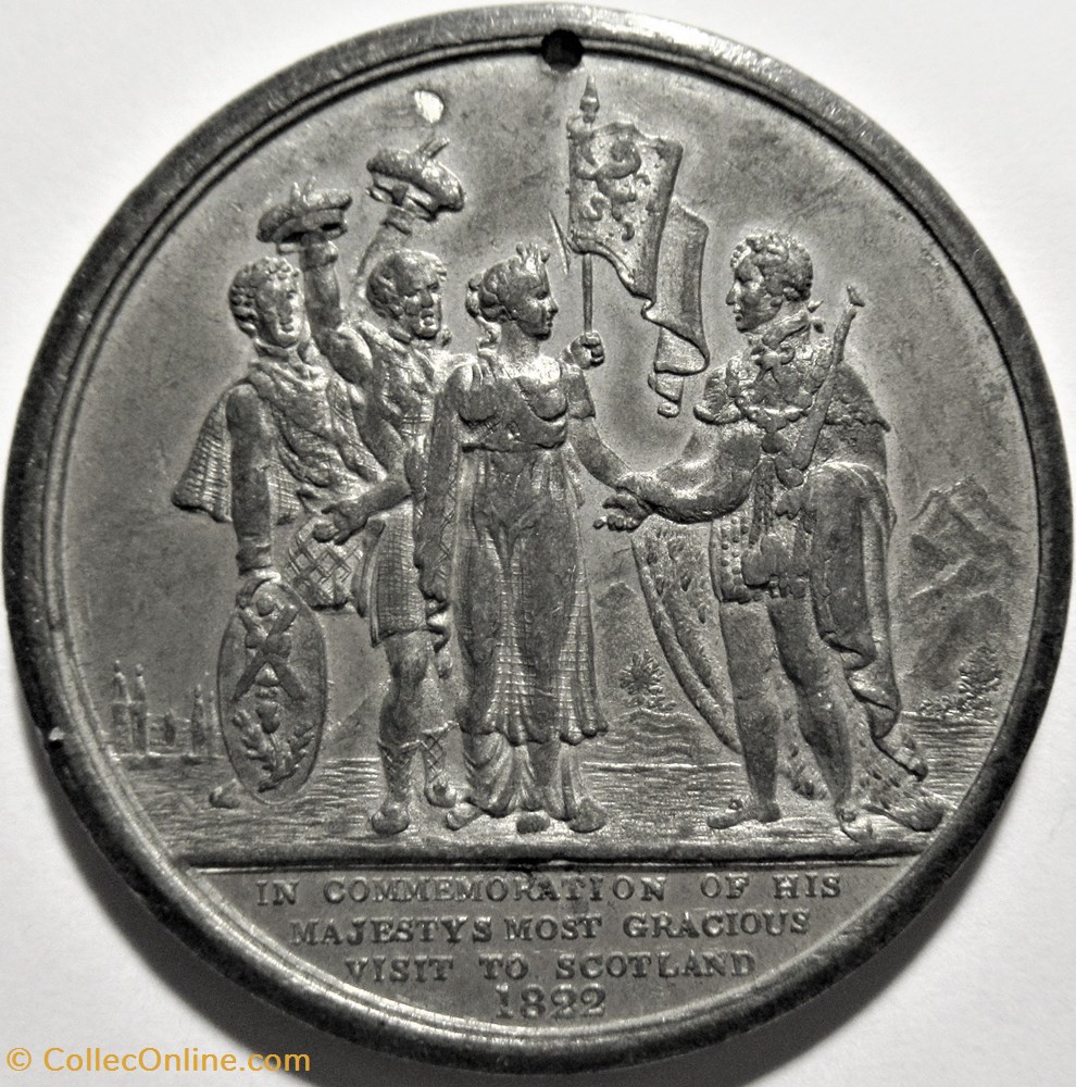 George IV - Royal Visit to Scotland Medal in 1822, Great Britain 3 medailles royaume uni george iv royal visit to scotland medal in 1822 great britain