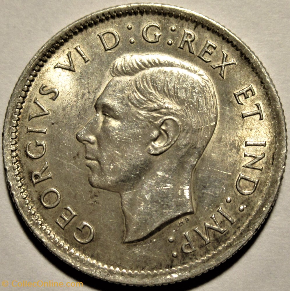 George VI - 25 Cents 1942 2 monnaies monde canada george vi 25 cents 1942