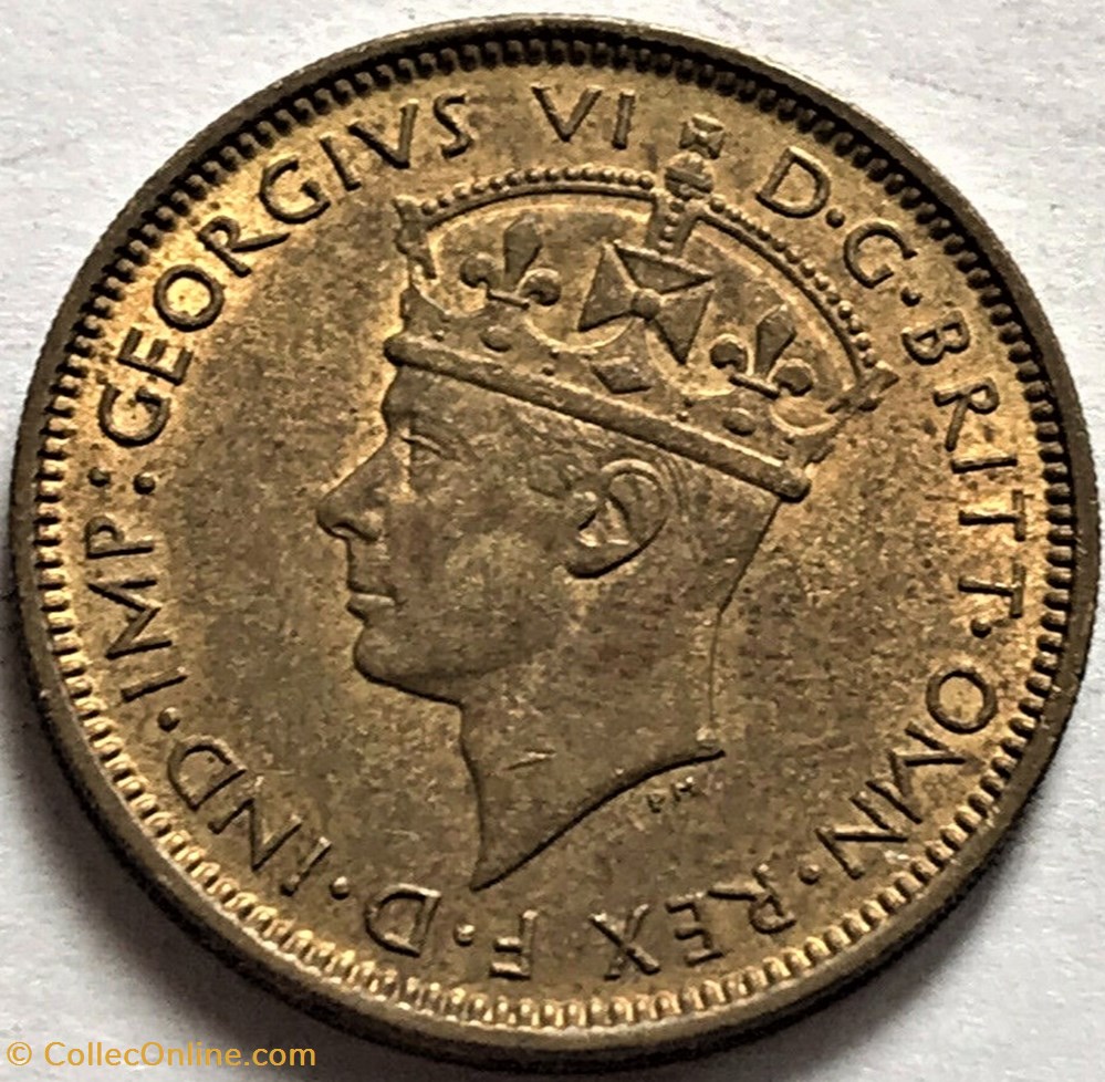 George VI - One Shilling 1938 - West Africa 2 monnaies monde nigeria george vi one shilling 1938 west africa