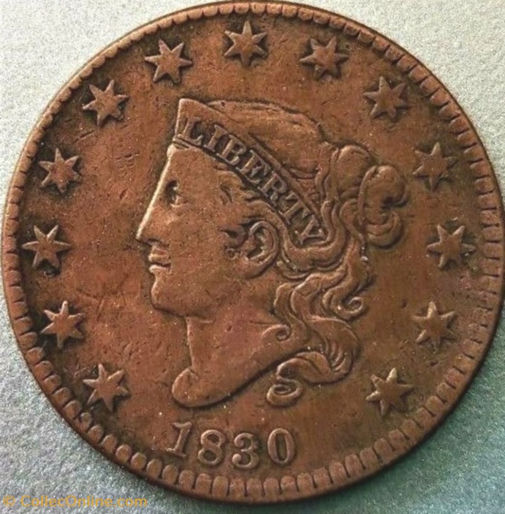1830 One Cent monnaie monde etat uni 1830 one cent