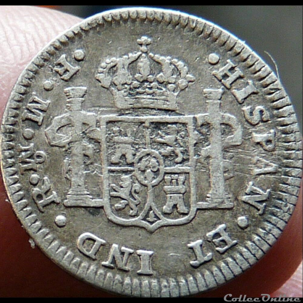 México - 1/2 Real 1773 FM - Carlos III de España monnaie monde mexique mexico 1 2 real 1773 fm carlos iii de espana