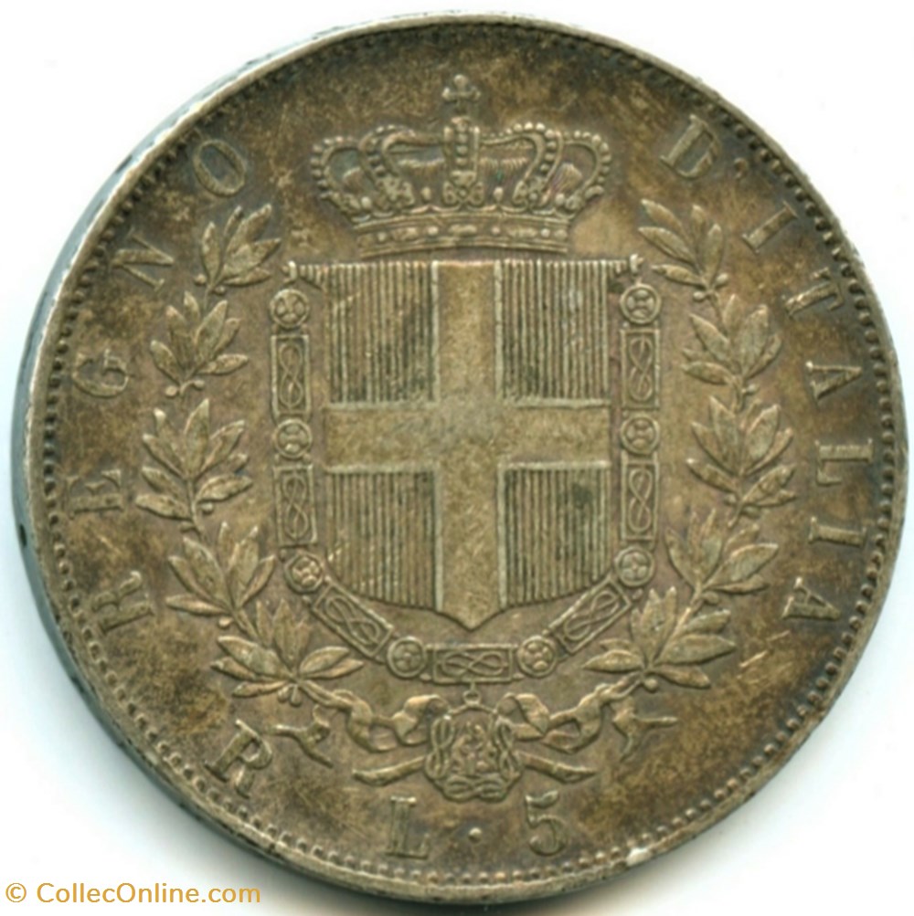 monnaies monde italie 1876 regno italia 5 lire roma vittorio emanuele ii ex 3 doubling date
