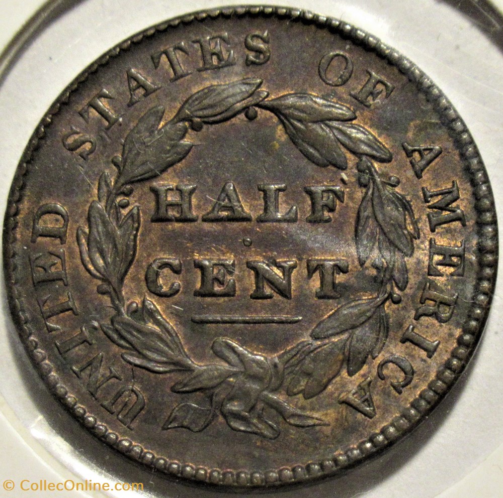 1828 Classic Head Half Cent 4 monnaies monde etats unis 1828 classic head half cent