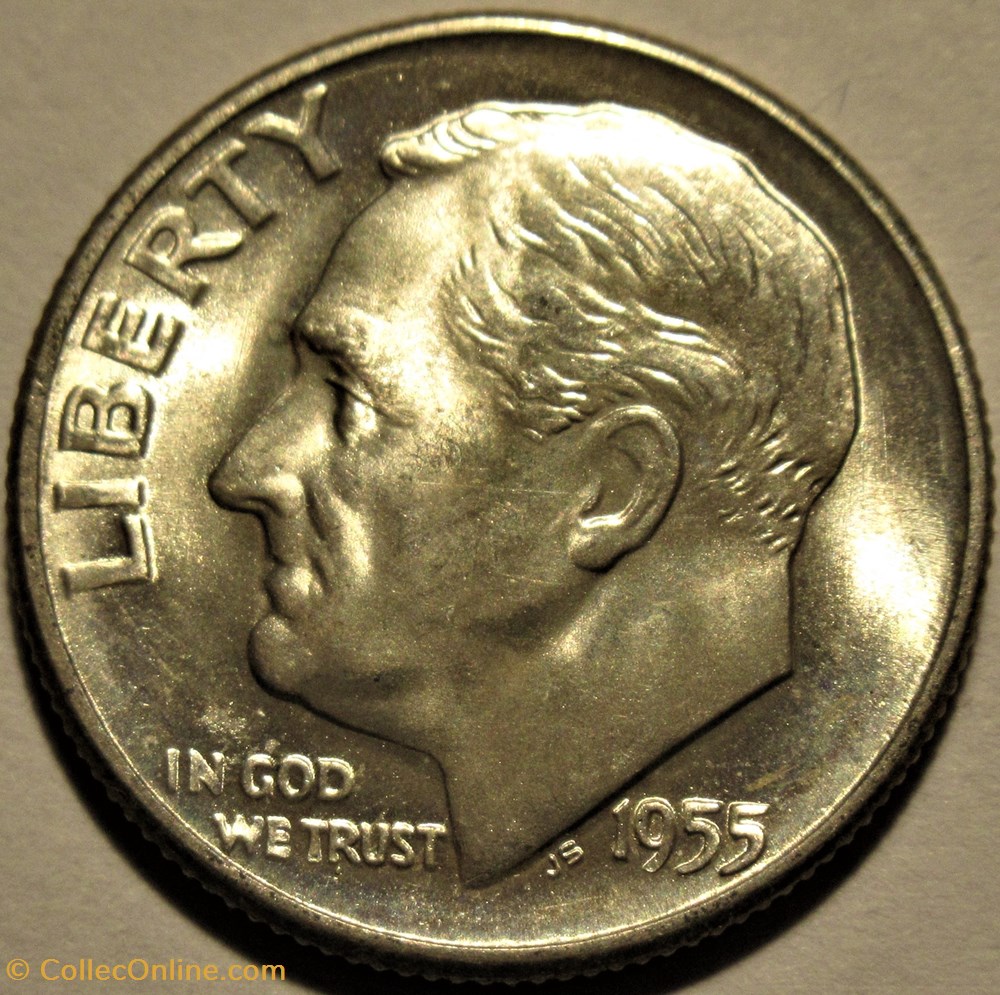 1955 San Francisco Dime - Repunched Mintmark 3 monnaies monde etats unis 1955 san francisco dime repunched mintmark