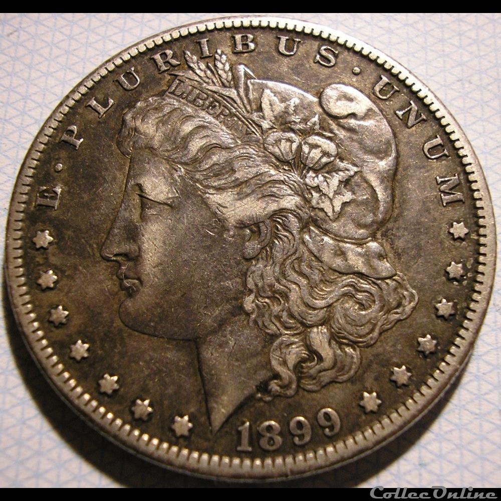 1899 New Orleans Dollar (ex.2) 3 monnaies monde etats unis 1899 new orleans dollar ex 2