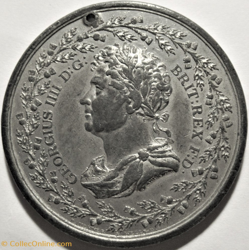 George IV - Royal Visit to Scotland Medal in 1822, Great Britain 2 medailles royaume uni george iv royal visit to scotland medal in 1822 great britain