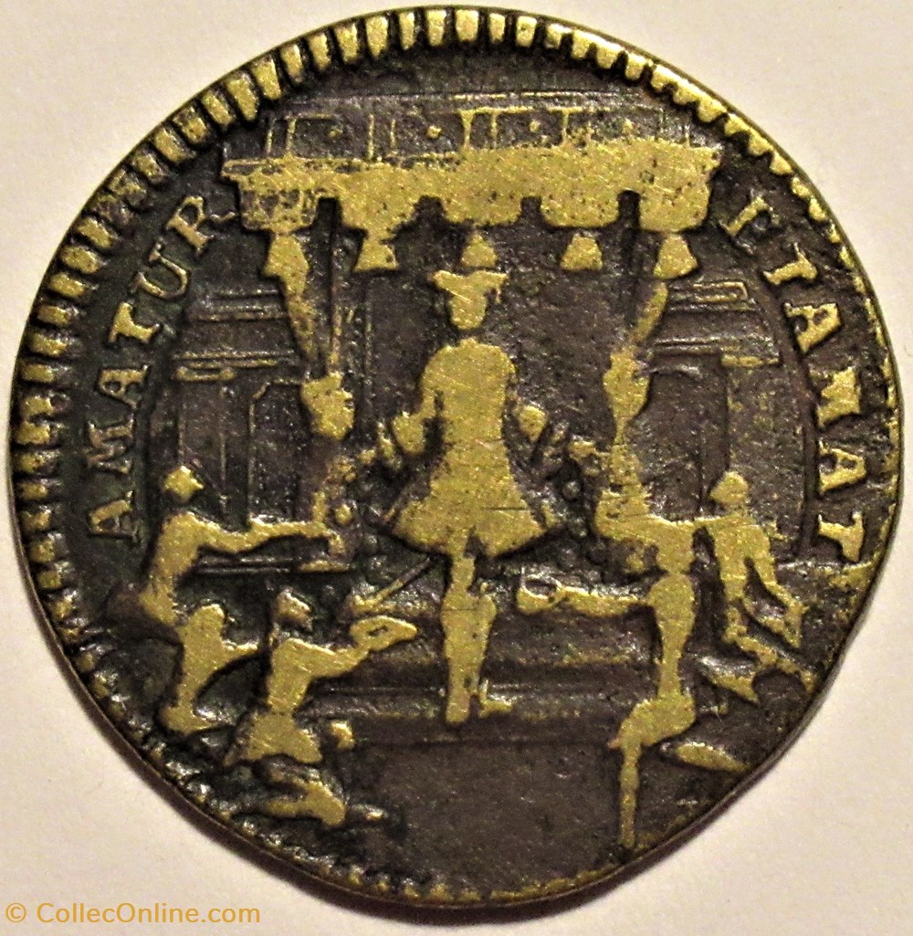 Louis XV - c.1722 Jeton, "Amatur Etamat" monnaies paranumismatique jetons poids louis xv c 1722 jeton amatur etamat