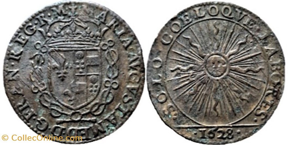 Maria de' Medici - Jeton 1628 monnaies paranumismatique jetons poids maria de medici jeton 1628
