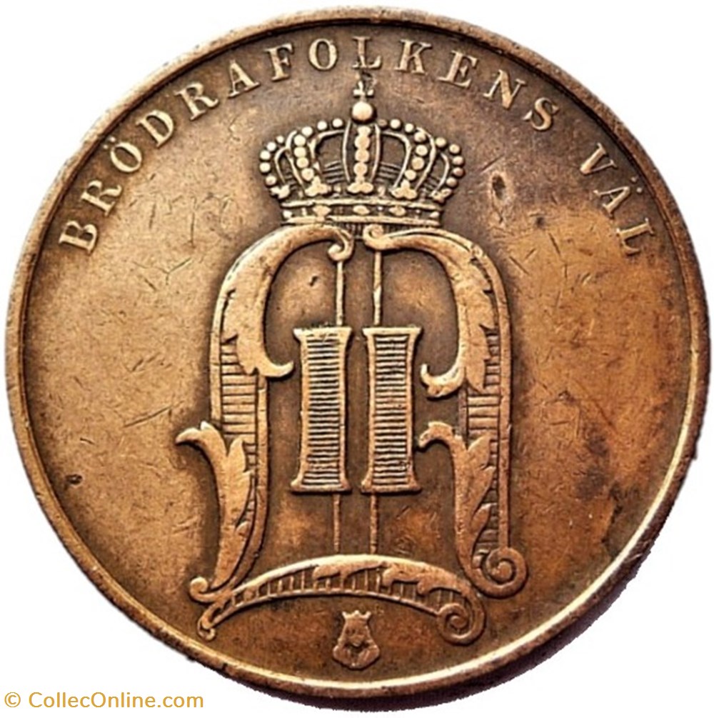Sweden - Oskar II - 5 Öre 1889 monnaies monde suede sweden oskar ii 5 ore 1889