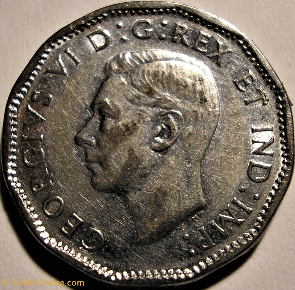 George VI - Five Cents 1944 Victory monnaie monde canadum george vi five cents 1944 victory