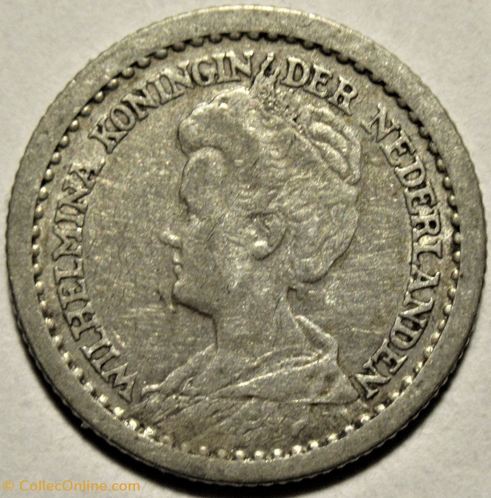 Wilhelmina of Nederland - 10 Cents 1910 2 monnaies monde pays bas wilhelmina of nederland 10 cents 1910